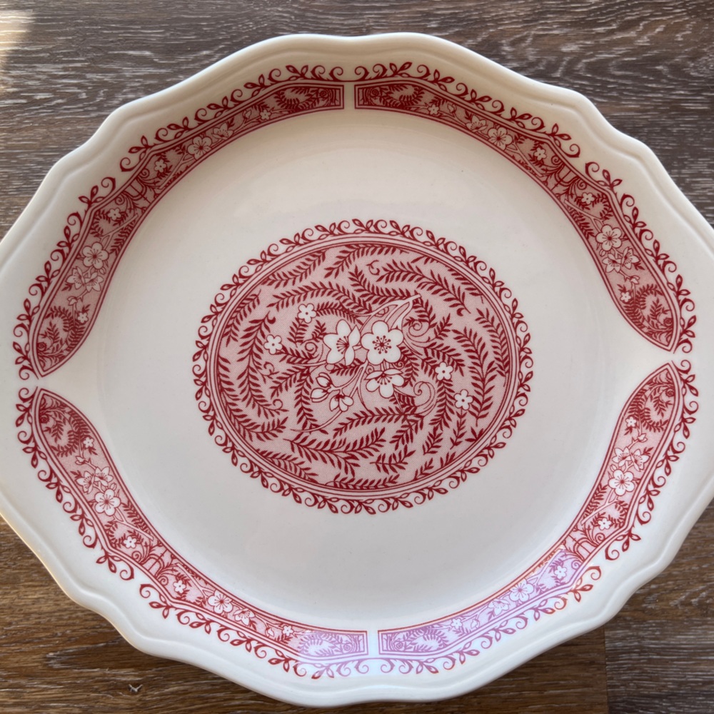 Vintage Syracuse China Oval 11” Plate, Strawberry Hill
